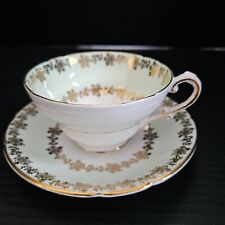 Stanley Tea Cup & Saucer Gold Flowers Gold Gilt England Fine Bone China picture