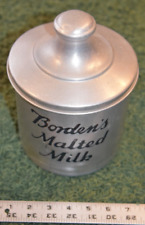 Vintage Borden's Malted MIlk aluminum canister 8 3/8