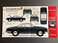 1961 - 1969 Volkswagen Karmann Ghia Poster, Spec Sheet, Folder Brochure - RARE picture