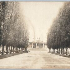 c1900s UDB Unknown Theatre RPPC Fancy Tree Landscaping Trail _ALT _LAG ? A187 picture