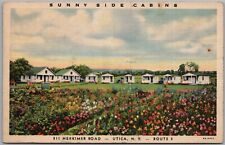 Sunny Side Cabins Herkimer Road Utica New York Postcard N51 picture