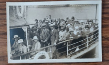Vintage RPPC Postcard of People on a Boat picture