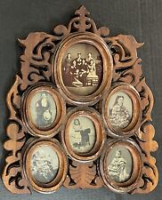 Victorian Carved Walnut Multi Tintype Frame picture