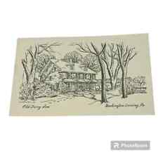 Postcard The Old Ferry Inn Washington Crossing PA Artist Card A110 picture