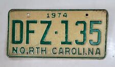 1974 NORTH CAROLINA LICENSE PLATE 🔥FREE SHIPPING🔥 DFZ 135 ~ VINTAGE picture