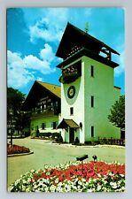 Frankenmuth MI-Michigan, Bavarian Inn Clock, Antique  Vintage Souvenir Postcard picture