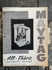 VTG 1956 MAYTAG ALL-FABRIC AUTOMATIC WASHER 140 + 140S Install/Service Manual picture