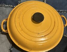 Le Creuset 30 Round Dutch Oven Enamel Cast Iron Yellow Pot  As Is picture