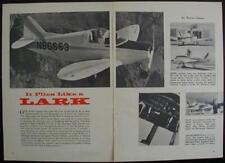 LARK 95 All Wood Sports Plane 1967 pictorial picture