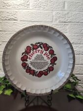 Vintage Royal China Co Country Harvest Cherry Pie Dish Recipe Plate 1983 USA picture