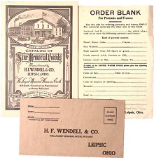 1925 H.F. Wendall Co Catalog of Fine Memorial Cards Leipsic OH Funeral Ephemera picture
