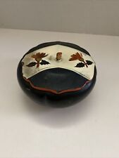 Vintage Possibly Antique Hand Painted Floral Japanese Jewelry Trinket Box picture