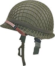 WWII US Army M1 Helmet, WW2 Gear, WW2 Helmet Metal Steel Shell Replica with Net picture
