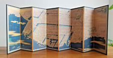 Mini Byobu Japanese Folding Screen Reproduction map of Takamatsu Castle Edo picture