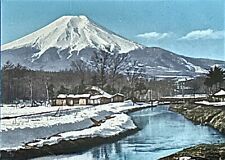 Postcard Japan • Snow Covered Village Near Mt Fuji picture