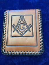 Vintage Leather Masonic Wallet NOS picture