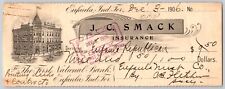 Eufaula Indian Territory Oklahoma 1906 J.C. Smack First National Bank Check picture