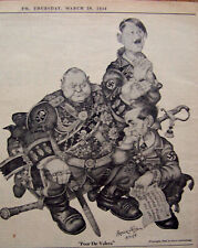 ARTHUR SZYK drawing in PM Newspaper MAR 1944 – WWII - SIngle page picture