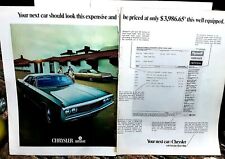 1970 Chrysler Newport 2 Page Original Print Ad picture