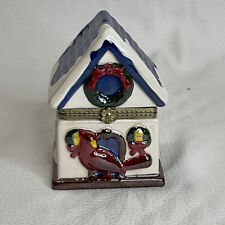 Mr. Christmas Porcelain Cardinal House Wind Up Motion Animated Music Box picture