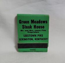 Vintage Green Meadows Steak House Restaurant Matchbook Lexington KY Advertising picture