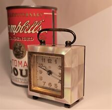 1920s MOTHER OF PEARL junghans travel alarm clock vtg art deco seashell germany picture