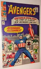 AVENGERS #16 NEW LINE UP KEY ISSUE KIRBY ART GLOSSY VF AREA 1965 IRON-MAN CAP picture