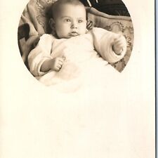 ID'd c1910s Baby Boy Girl? RPPC Real Photo Postcard Marian Genevieve Bishop A122 picture