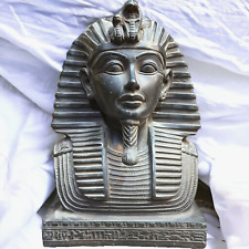 RARE ANCIENT EGYPTIAN ANTIQUITIES King Tutankhamun Black Statue Made Heavy Stone picture
