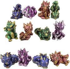 Ebros Set of 12 Colorful Red Green Purple Blue Baby Dragons Miniature Figurine picture