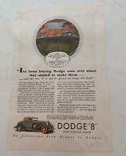 1933 1926 1927 DODGE MOTOR CARS Automobile Vintage Orig Magazine 3 PRINT ADS  picture