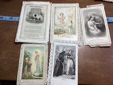 Antique Holy Card  1800’s six. Poor   La salette,Rebecca,sacred heart picture