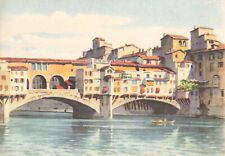 Postcard Ponte Vecchio River Arno Florence Italy Continental picture