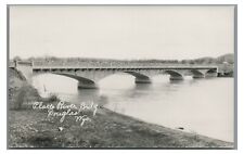 RPPC Platte River Bridge DOUGLAS WY Wyoming Vintage Real Photo Postcard picture