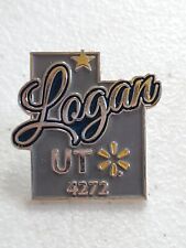 Logan Utah Walmart Employee Pin Store #4272 Utah Shaped Enamel Lapel Hogeye 2016 picture