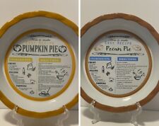 Fabulous Home Pumpkin and Pecan Pie Bakeware w/Recipes Lot of 2 Pie Dishes picture
