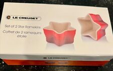 Le Creuset. Set of 2 Star Ramekins. New in box. Red picture