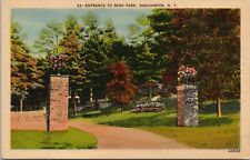 VTG Postcard ~ Entrance To Ross Park ~ Binghamton, New York picture