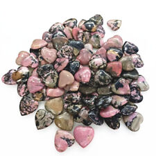 50pcs Natural Rhodochrosite Stone Healing Heart Gemstone for Home Decor 20x6mm picture