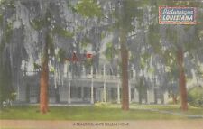 Vintage Louisiana Linen Postcard Picturesque Beautiful Ante Bellum Home picture