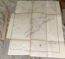 Antique US COAST SURVEY Bache Preliminary Chart of Galveston Bay Texas 1855 4th picture