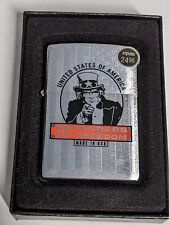 ZIPPO DEFENDERS OF FREEDOM UNCLE SAM AMERICA LIGHTER SEALED IN BOX R582 picture