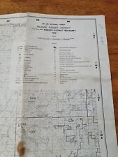 1968 St. Joe Nat Forest. Palouse Ranger District Map (Approx. 20