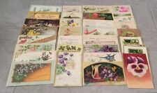 Huge Lot of 65 Early 1900s Vintage Post Cards Happy Birthday,  Wishes, Greetings picture