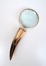 Vintage brass magnifying glass magnifier with horn handle desktop Lot of 20 pc picture