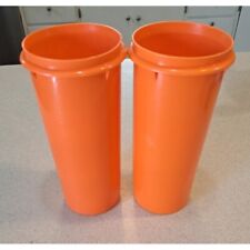 Tupperware lot of 2 orange containers no lids 262-10 picture