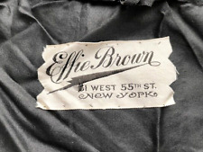 Vintage Effie Brown New York Ribbon Label on Black Silk picture