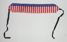 Vintage 1960s 1970s Cloth American Flag Choker Necklace Hippie Cool picture