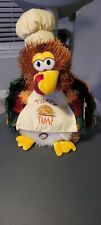 Dan Dee Animated Turkey Time Trot Plush Singing Dancing Bopping Chef Apron WORKS picture