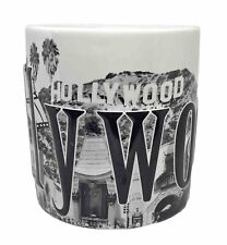 HOLLYWOOD RAISED LETTERING COFFEE MUG BY AMERICAWARE HOLLYWOOD SCENES CALIFORNIA picture